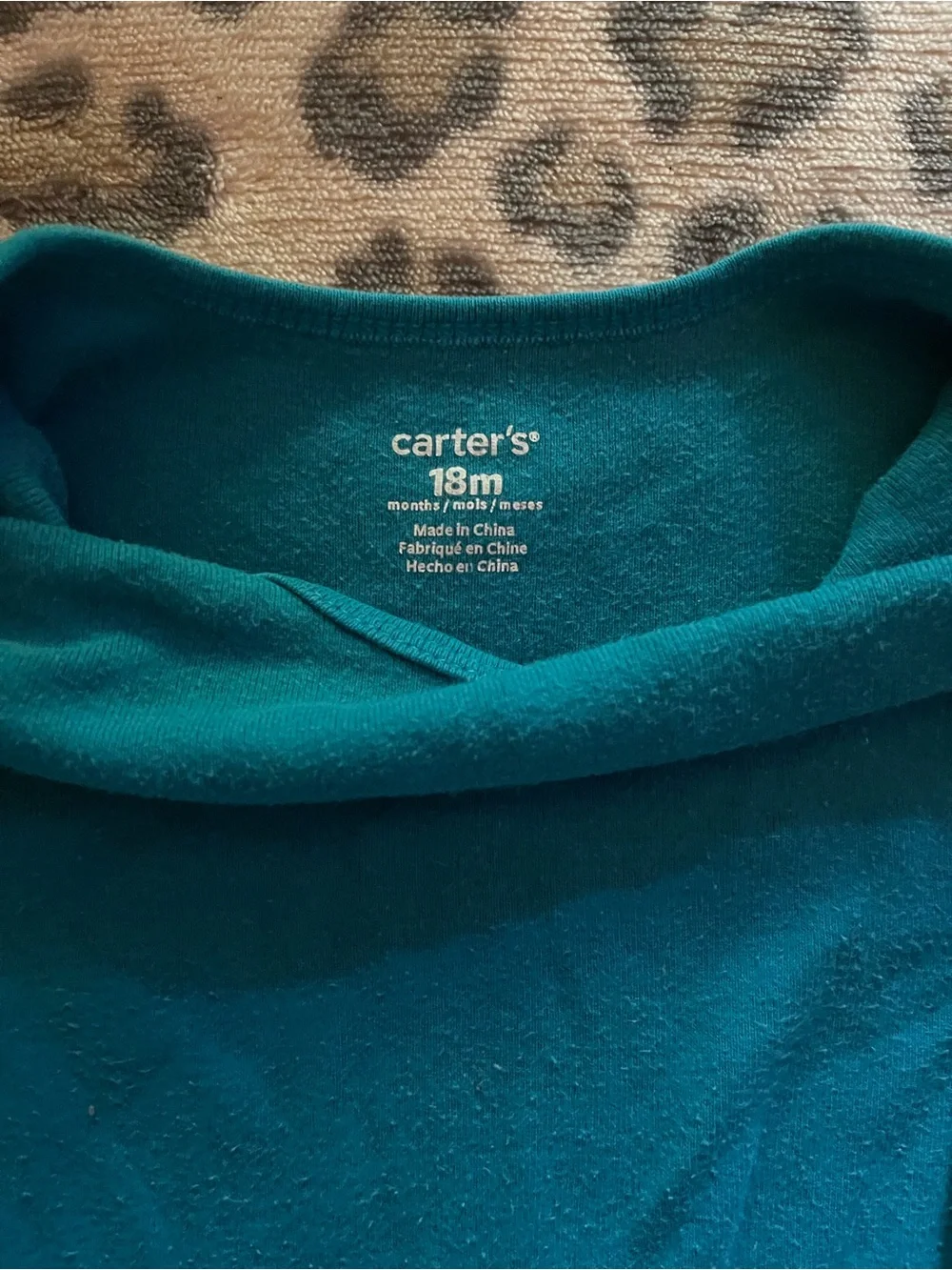 Carter's Teal Short-Sleeve One-Piece Bodysuit